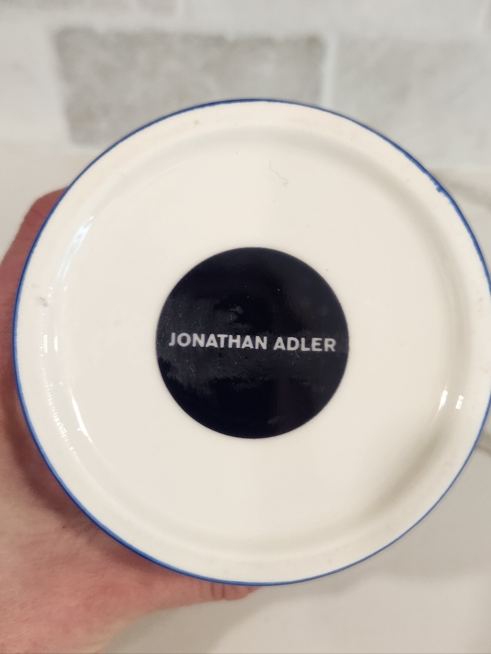 Jonathan Adler Druggist LSD Porcelain Lidded Jar Canister Psychedelic Blue/White - Picture 8 of 11